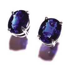 Blue Kyanite Stud Earrings from Hatton Garden