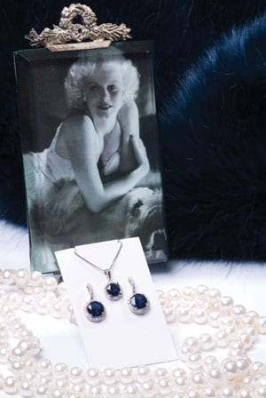 New Hatton Garden Collection: Blue sapphire, diamond and 18ct white gold cluster earrings