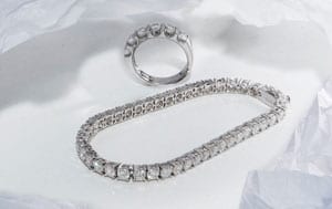 Fabulous Large Diamond and 18ct White Gold Tennis Bracelet: Save over £8,500