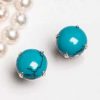 Turquoise and sterling silver Eclipse Earrings by Aleyne