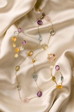 Elegant new 14 carat gold and gem Valentini Jewel Set