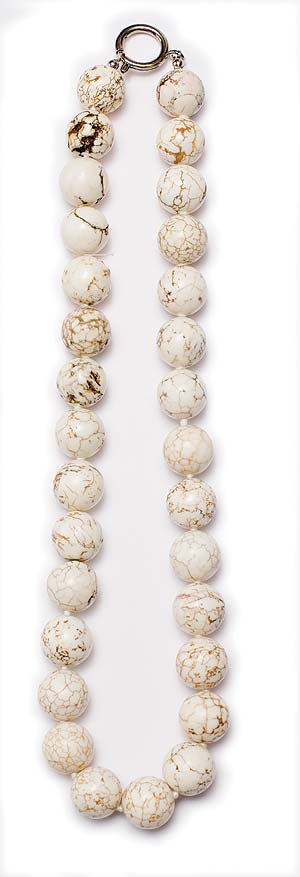 White turquoise and sterling silver Valetta Necklace