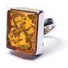 Silver and amber Valouton ring