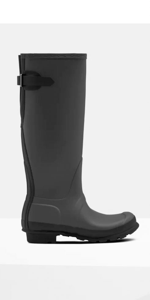 Hunter Womens Original Back Adjustable Knee-High Rubber Rain Boot 