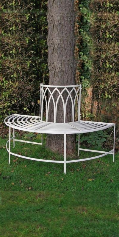 Elegant Gothic tree seat by Ascalon Design, Chelsea Gold Medal winners at exclusive Members' prices: two half seats: currently unavailable