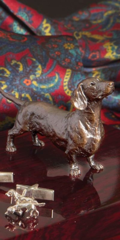 Fine limited edition bronze ‘Dachshund' by Michael Simpson: edition sold out