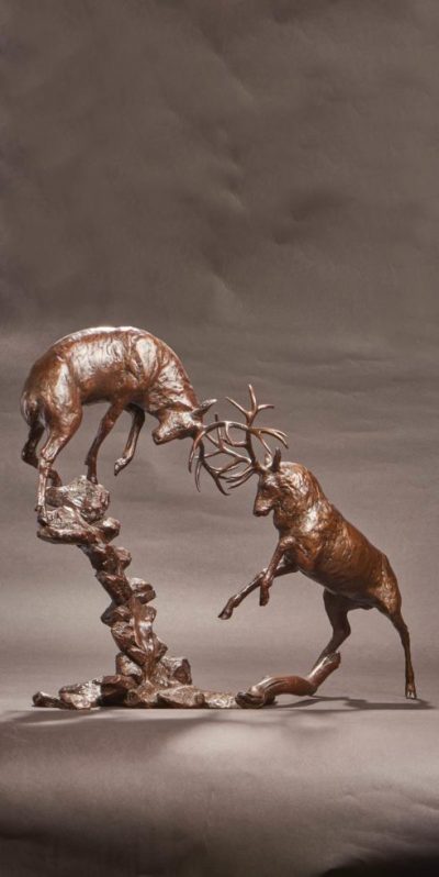 Wild life in bronze: superb animalier limited edition bronze by Michael Simpson: edition sold out