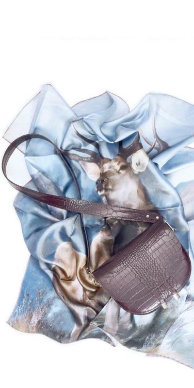 Fine Italian leather Manzoni bag: fabulous saddle bag shape: Members save over £100