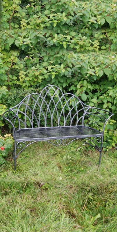 Elegant and stylish new Edwardian Bench in the new lead finish by Chelsea Gold Medal Winners Ascalon Design