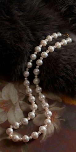 Large, long and lustrous: the gleaming new Dancing Pearls Natural 12-13mm White Pearl and 14ct Gold Necklace from the Pacific Isles: Matinee Length at 23in