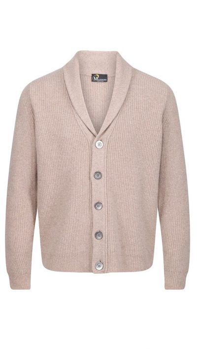 Massoti Italian knitwear: the stylish shawl cardigan for men in extrafine lambswool: designed and made in Italy: beautifully soft, warm, and fully fashioned, it's a contemporary classic: and at our exclusive half price!