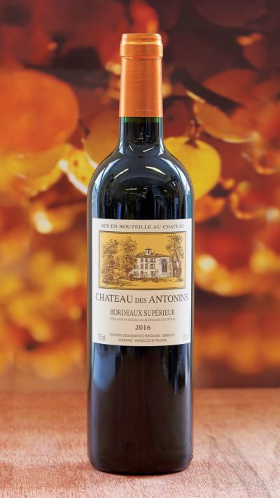 Great value textbook claret: Château des Antonins 2016, Bordeaux Superieur: a snip for Members at only £10.58 a bottle delivered: case of 12: vintage sold out