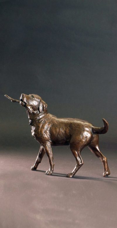 Limited edition bronze 'Country Walk': A paean of praise to the Labrador, by international sculptor Michael Simpson: edition sold out