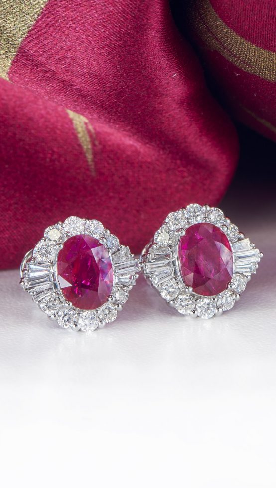 Magnificent new natural Ruby, Diamond and 18ct White Gold Infatuation  Earrings from London's Hatton Garden - CountryClubuk