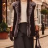 Sumptuously soft natural Spanish Toscana shearling gilet: fabulous quality, beautiful, light and warm
