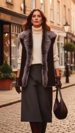 Sumptuously soft natural Spanish Toscana shearling gilet: fabulous quality, beautiful, light and warm