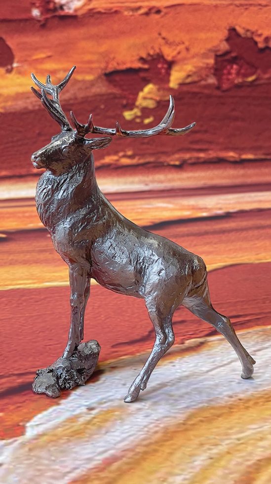 Captured in bronze, the wild majesty of a red stag: renowned animalier sculptor Michael Simpson's dramatic new limited edition sculpture 'Highland Prince'