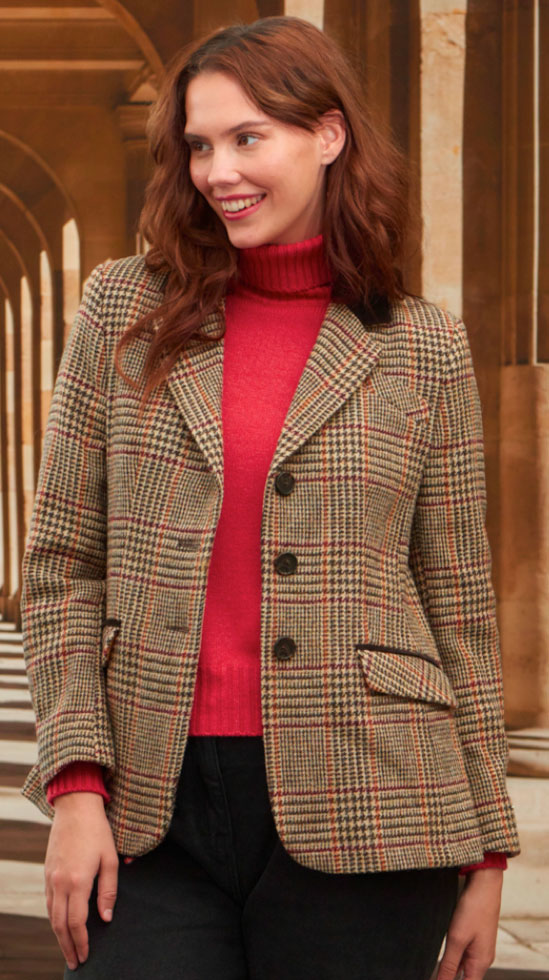 Hand woven Prince of Wales check Harris Tweed blazer: beautiful,  well-tailored all-time classic jacket for town and country style -  CountryClubuk