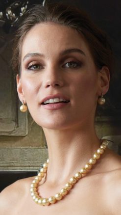 12-15mm South Sea Pearl Necklace with Diamond Clasp — Shreve, Crump & Low