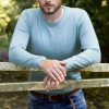 Massoti Italian Merino wool crew neck round neck sweater at CountryClubuk