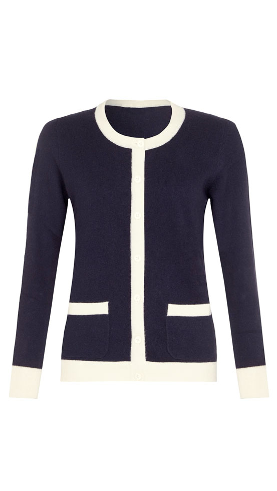 Classic Chanel style in luxurious, high quality 100% cashmere: the ultimate  two-tone cardigan to create a sophisticated look year-round Lona Scott  cashmere best price - CountryClubuk