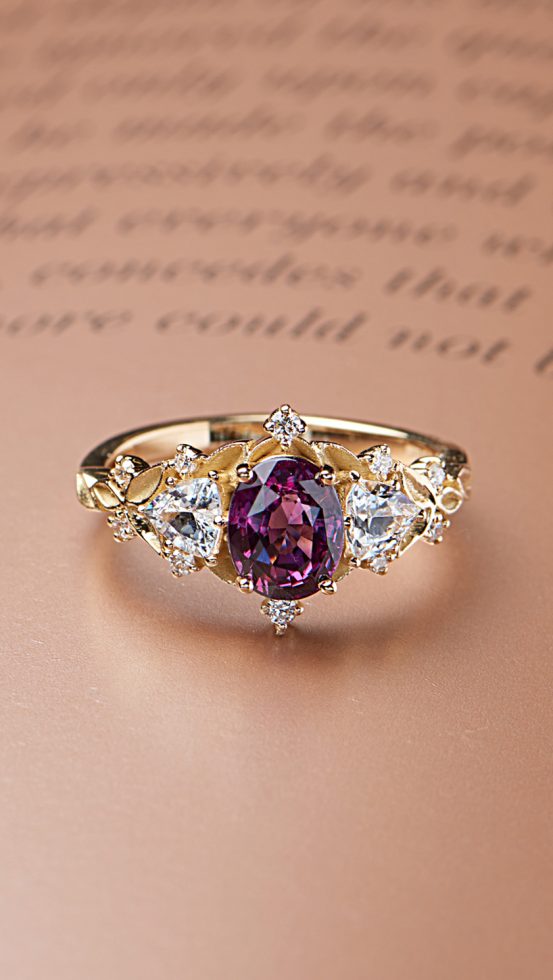 Emerald-Cut Sapphire & Princess-Cut Diamond Ring | London Victorian Ring Co  – The London Victorian Ring Co