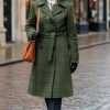 Wool tweed trench coat at CountryClubuk.