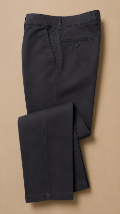 Gurteen Longford tailored autumn chinos in charcoal