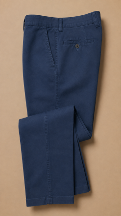 Gurteen Longford tailored autumn chinos in cobalt
