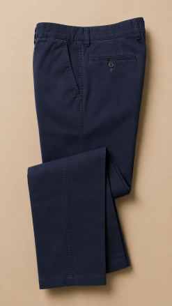 Gurteen Longford tailored autumn chinos in navy