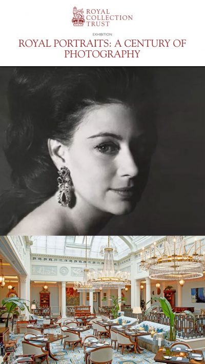 Join us for a Private View at Buckingham Palace of the new Royal Exhibition 'Royal Portraits: A Century of Photography' featuring pictures by Lord Snowdon, Cecil Beaton, Andy Warhol, David Bailey and more: the date is Thursday, May 23, 2024: followed by three-course Champagne Dinner at The Lanesborough Grill: fully booked and event successfully concluded