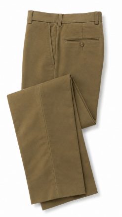 Gurteen Epsom pure cotton moleskin trousers in Thyme