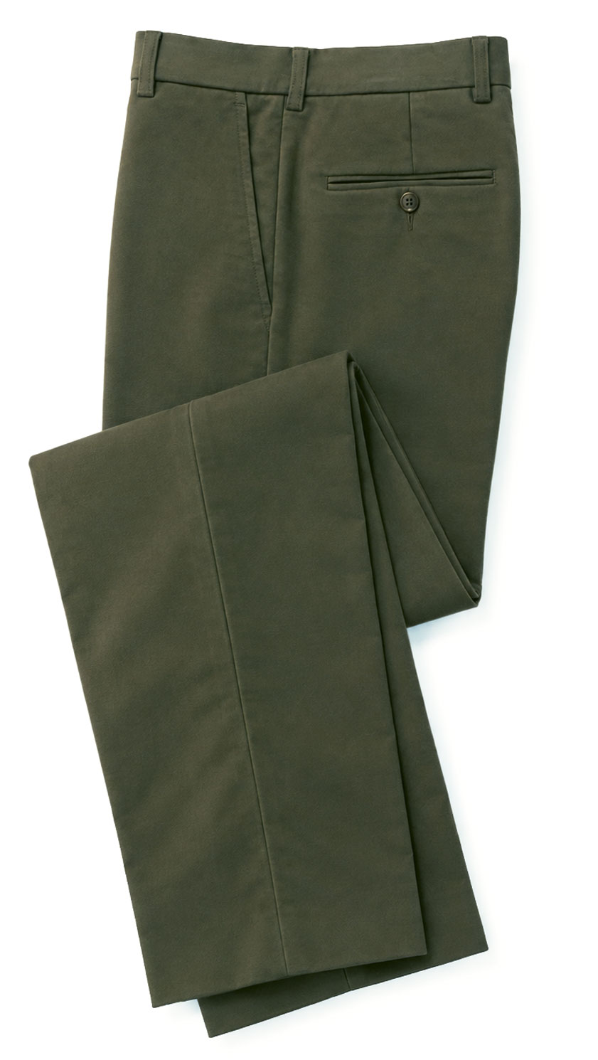Gurteen Epsom pure cotton moleskin trousers in Dark Olive