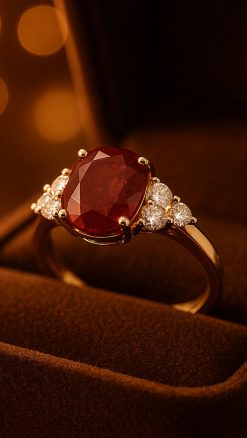 Ruby, diamond and 18ct gold ring from Hatton Garden with full certification and guarantee: best price at CountryClubuk