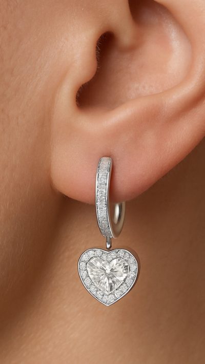 Hatton Garden diamond heart earrings best price at CountryClubuk