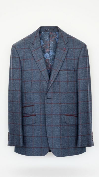 Gurteen jacket in Abraham Moon grey herringbone wool at CountryClubuk