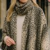Leopard cashmere stole with fur trim – timeless luxury accessory at CountryClubuk best price