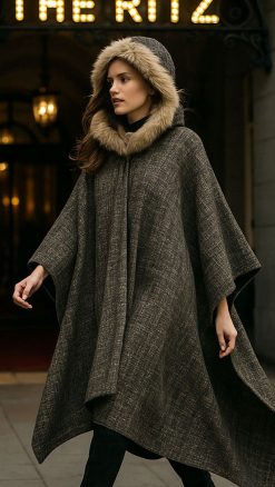 Warmth, drama and refinement: the new Ella Cape elevates every occasion—including putting on the Ritz!