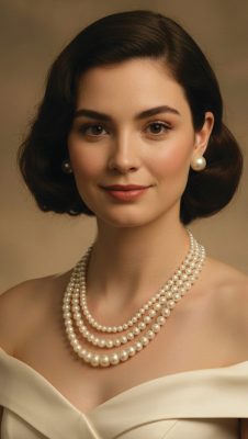 Pearl, diamond and gold three-strand Cascada Necklace at CountryClubuk