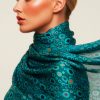 Klimt Hope II satin stole by Fox & Chave at CountryClubuk