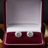 Pair of 2.00 carat lab-grown diamond stud earrings in presentation box, E colour VS1 clarity