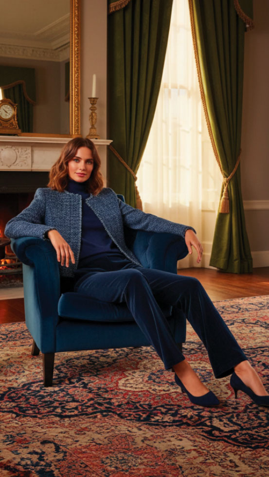 Really Wild Audrey bouclé jacket marries Parisian elegance with British craftsmanship—a polished, modern update on classic tailoring