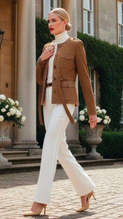 Really Wild Clothing Robyn suede jacket belted