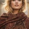 Rosamund: a burnished paisley pure wool stole, hand-crafted by a Master Weaver in the Himalayas: It carries rich heritage and craftsmanship in every thread