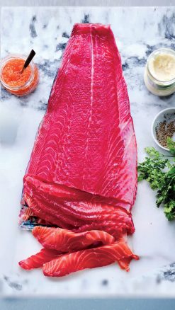 Var Salmon beetroot gravadlax – stunning 1 kg hand-cured organic side from Severn & Wye Smokery