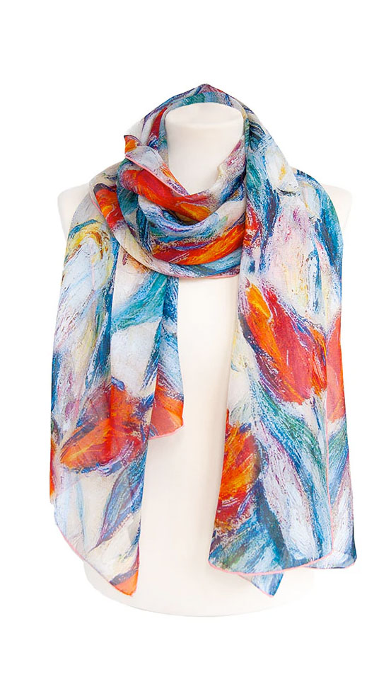 Monet in Motion: Impressionist Colour in a Flowing Silk Art Scarf - Image 2