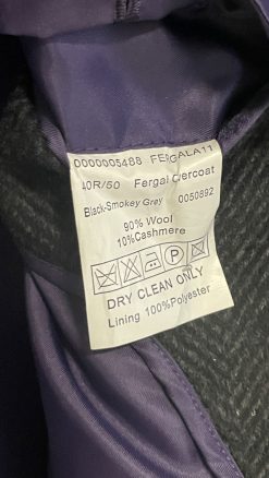 Magee Fergal Overcoat with Magee 1866 label and purple lining