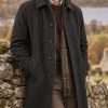 Magee Fergal Overcoat in Smokey Grey wool and cashmere herringbone