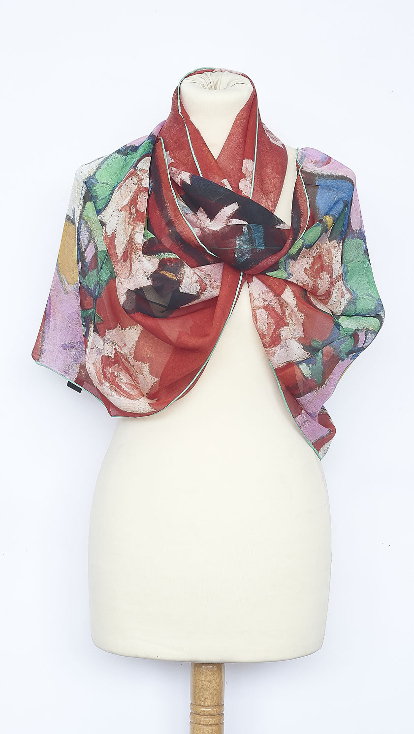 Fox & Chave Peploe Roses Chiffon Silk Scarf: Vibrant Painterly Florals Inspired by Scottish Colourist Samuel John Peploe – Exclusive Spring 2026 Luxury at CountryClubuk - Image 3
