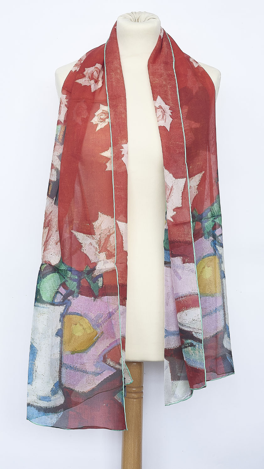 Fox & Chave Peploe Roses Chiffon Silk Scarf: Vibrant Painterly Florals Inspired by Scottish Colourist Samuel John Peploe – Exclusive Spring 2026 Luxury at CountryClubuk - Image 5